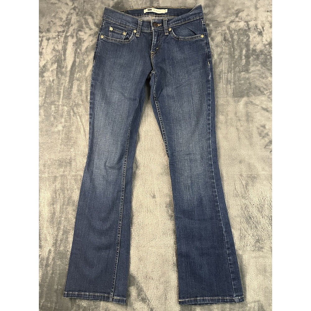 VTG Levis 524 Too Superlow Bootcut Jeans Womens 26x29.5 Med Wash Y2K 2014 Hemmed